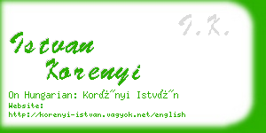 istvan korenyi business card